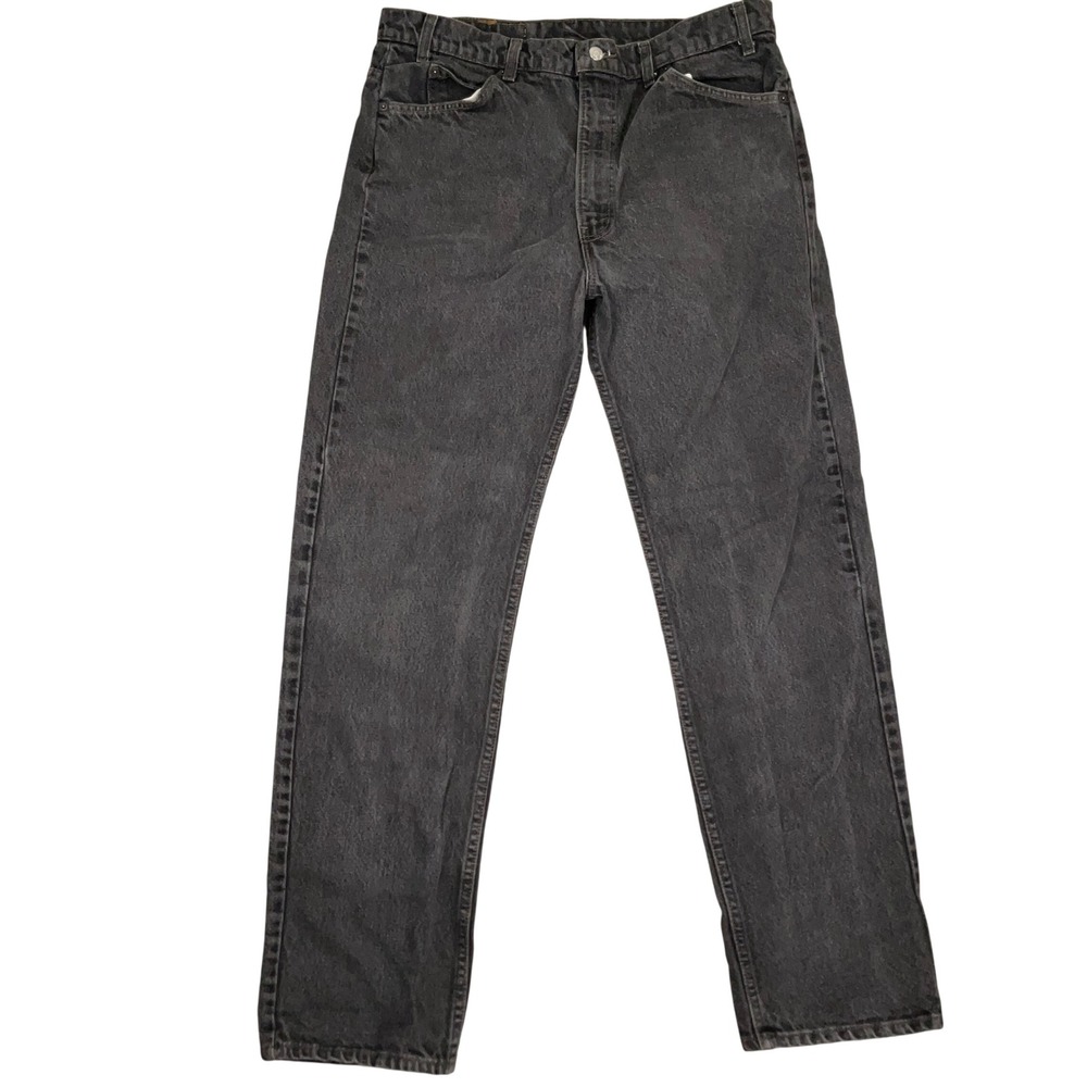 Levi's 505 Jeans Men 38x32 Black Fade 90s Grunge Straight Leg Rockabilly USA VTG